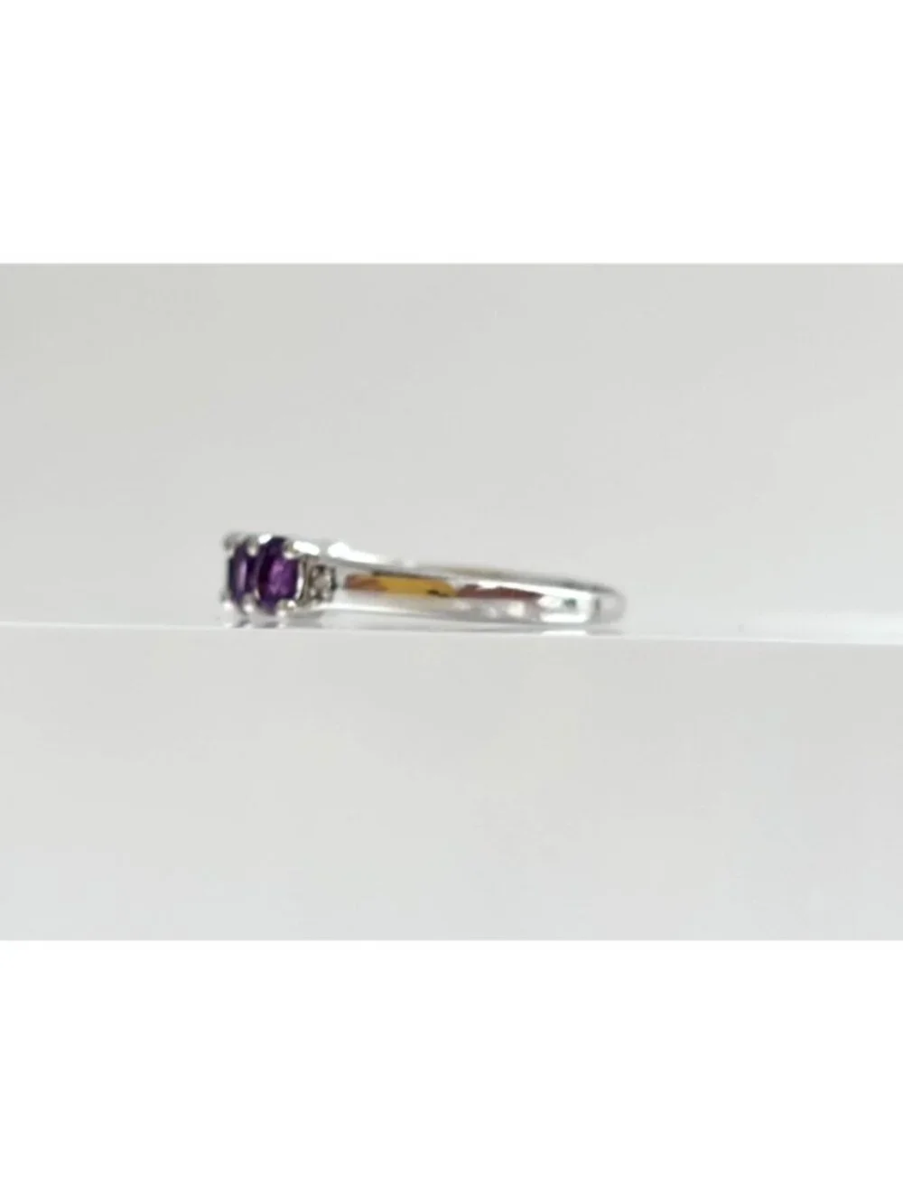 Thai Made Amethyst Gemstone Oval Cut Sterling Silver 925 Vintage Ring - sz 7.75